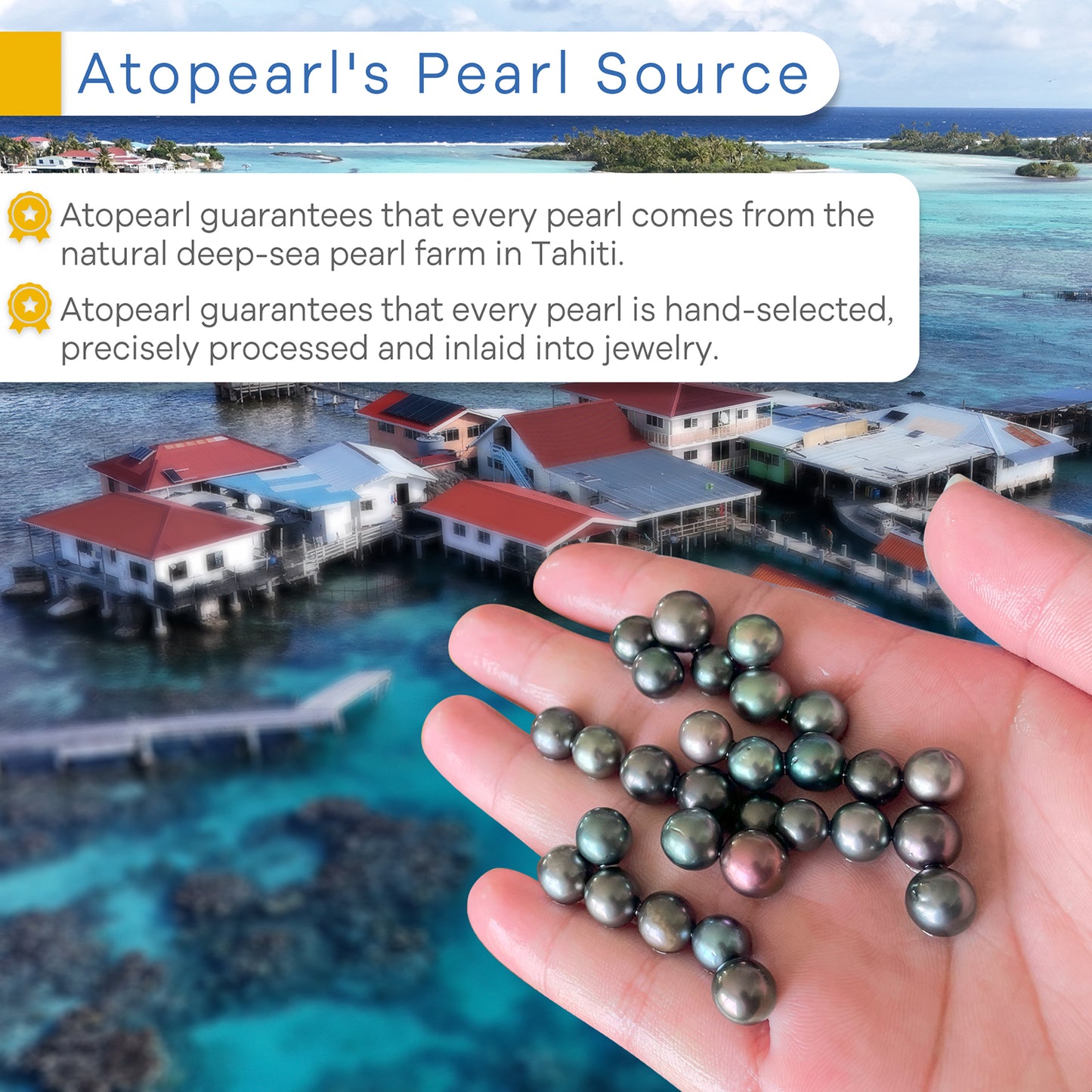 Tahitian Pearl Gifts for Women, Moissanite Sparkling Mandala Flower Inlaid with 10-11mm AAAA Natural Real Pearls, 18k Gold Platting 925 Sterling Silver, 45+2+3cm Adjustable Chain